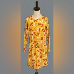 Hanna Anderson Girls Dress Size 130cm (US 8) Yellow Red White